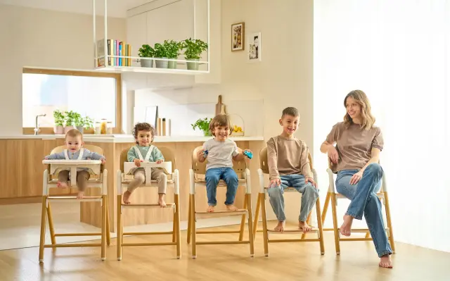 Lionelo Celia Καρεκλάκι φαγητού 3 σε 1 White Natural Wood 2