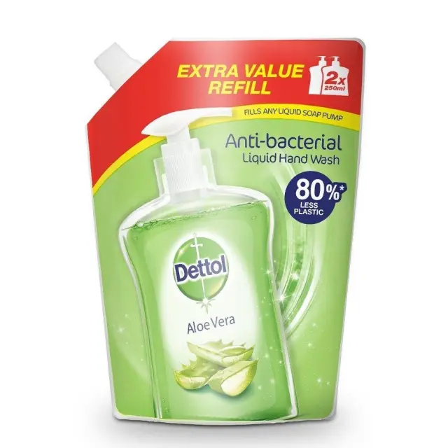 Dettol Soothe Refill Ανταλλακτικό Αντιβακτηριδιακό Υγρό Κρεμοσάπουνο Σακουλάκι Aloe Vera 500ml