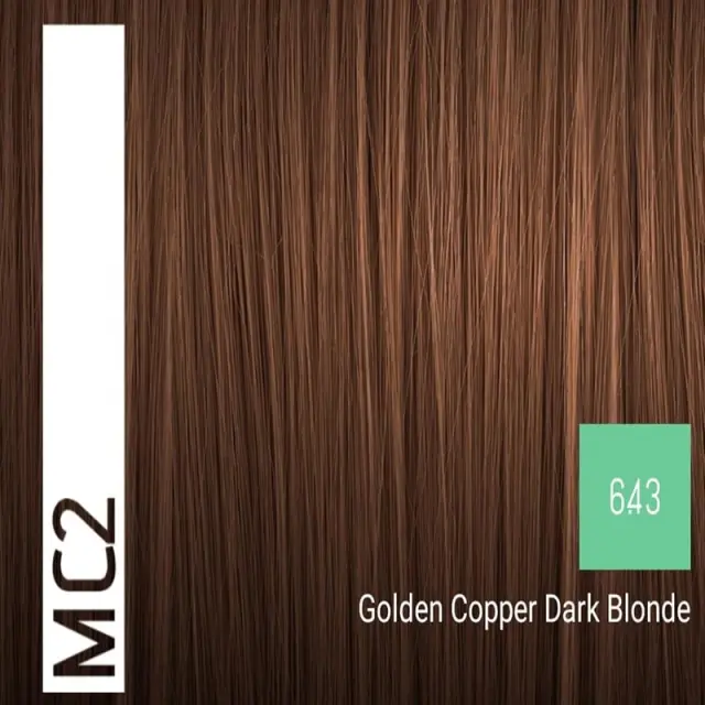 Sensus MC2 Permanent Hair Color 6.43 Golden Copper Dark Blonde 100ml - (μόνιμη βαφή χωρίς αμμωνία ντορέ χάλκινο ξανθό σκούρο) 2