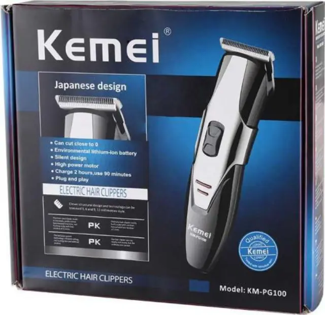 Kemei Επαναφορτιζόμενη Κουρευτική Μηχανή Μαύρη KM-PG100 2