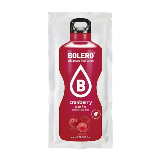 BOLERO Cranberry-Χυμός σε σκόνη για 1.5L (σακουλακι των 9γρ)