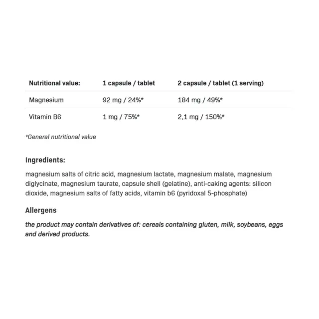 ALLNUTRITION Magnesium 5 Forms + B6( P-5-P) 2