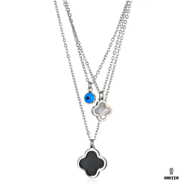 Ghetto Famous Brand Pendant 3 Layer Necklace For Women