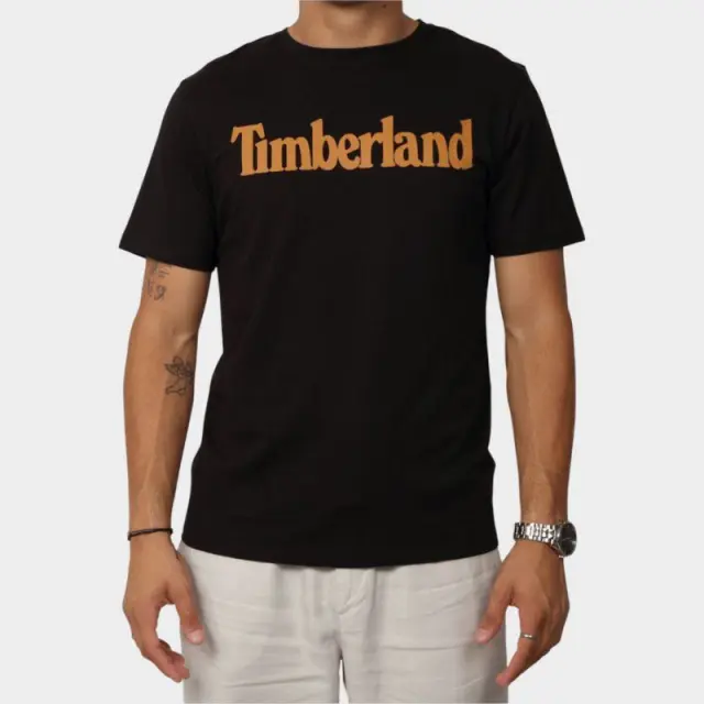 Timberland - Ανδρικό T-shirt με Λογότυπο TB0A2BRN-P56 Μαύρο - 2XL