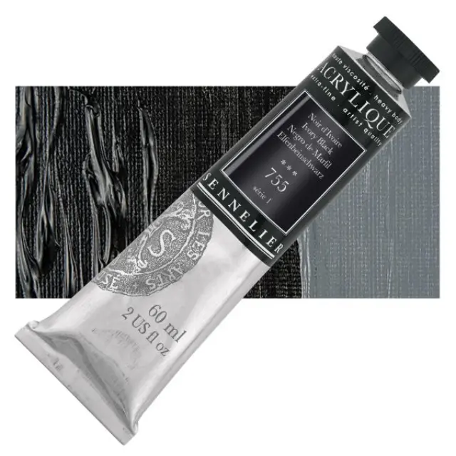 Ακρυλικό Sennelier Extra Fine - 755 Ivory Black S1 - 60ml