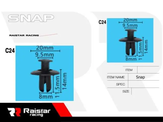 Σετ συνδετήρες αυτοκινήτου - 10pcs - R-F16101-07 - 180864 2