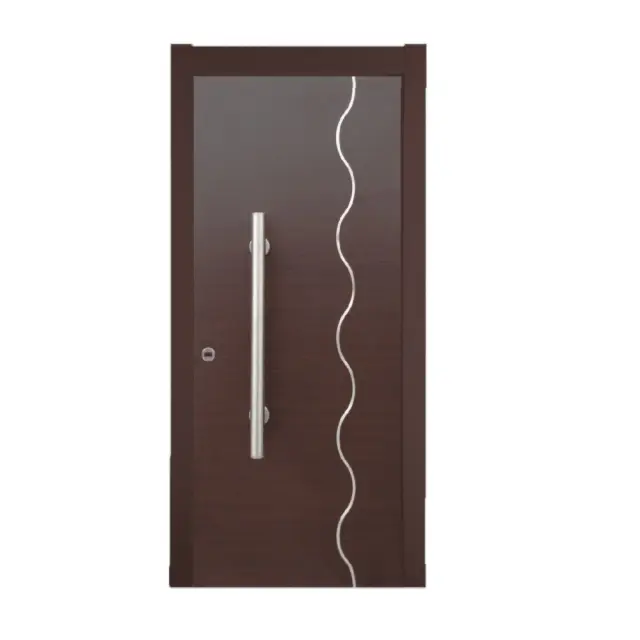 Θωρακισμένη πόρτα Wenge με inox / KP114