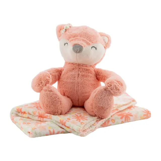 FreeON Free2Play My Cuddly Friend Κουβέρτα Αγκαλιάς 90x75cm με Λούτρινο Αλεπουδάκι Nory 0+ Μηνών