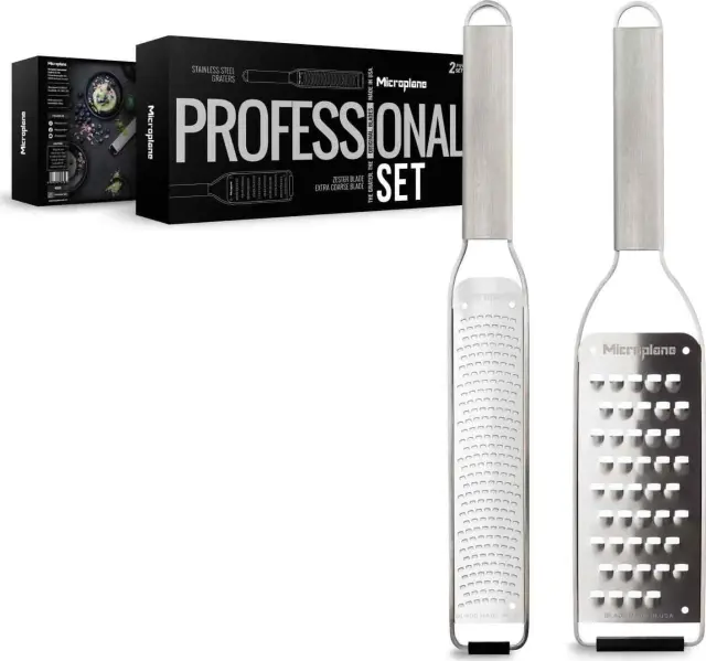 Microplane Premium Classic Zester Σετ Τρίφτες Ανοξείδωτοι 2τμχ