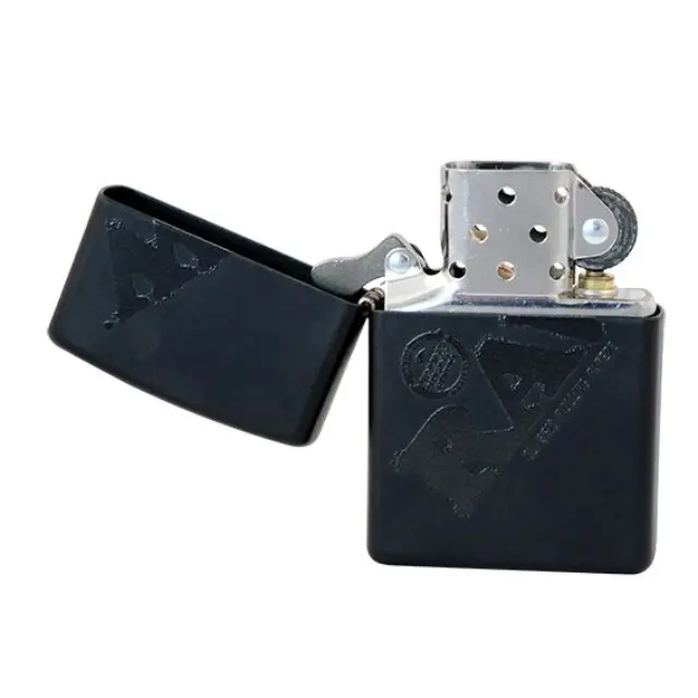 ZIPPO Raw Αναπτήρας - Black with Black Logo 3