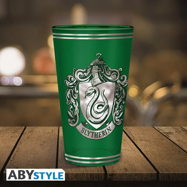Ποτήρι γυάλινο HARRY POTTER - Premium Large Glass - 400ml - Slytherin ABYVER207 3