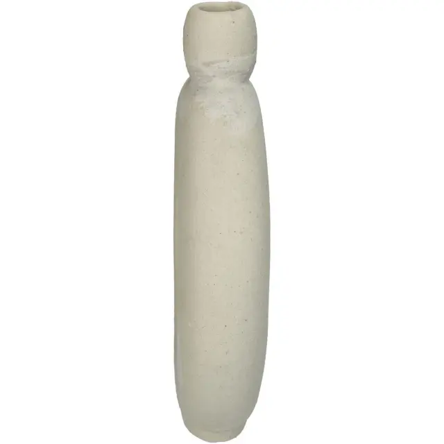 Βάζο Εκρού Κεραμικό 18.5x4.5x23cm 2
