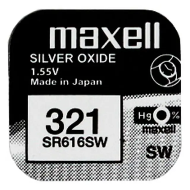 MAXELL 321 SR616SW μπαταρία ρολογιών Silver Oxide 1.55V 1τμχ