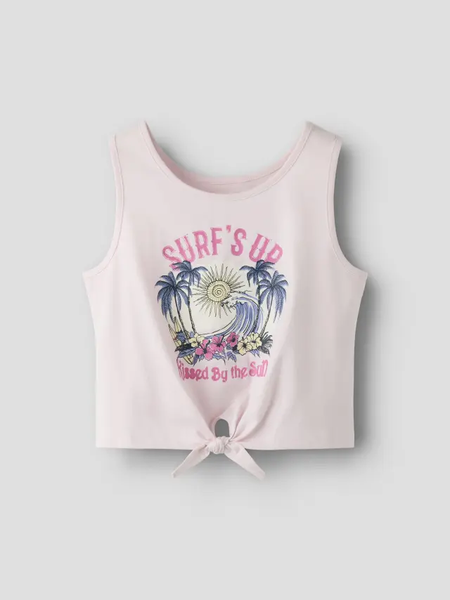 Name It Μπλούζα κοριτσίστικο πλεκτό Ροζ NKFVAYA SL CROP TOP - 13241654 2