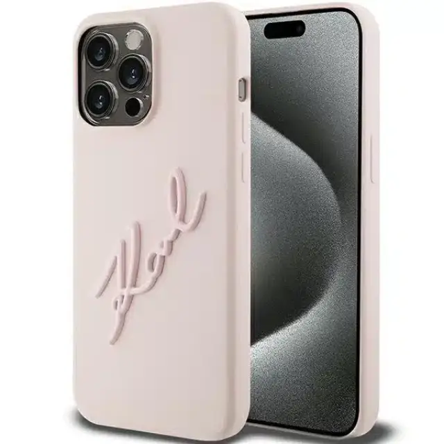 Karl Lagerfeld Back Cover Πλαστικό Ροζ (iPhone 15 Pro Max)