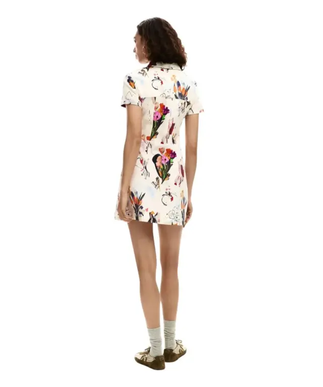 Desigual - Γυναικείο Φόρεμα Fini 26SWVW48-1008 Λευκό - XS 3