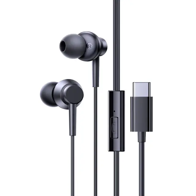 Baseus® Encok CZ11 Ενσύρματα Ακουστικά με Βύσμα USB-C- Black