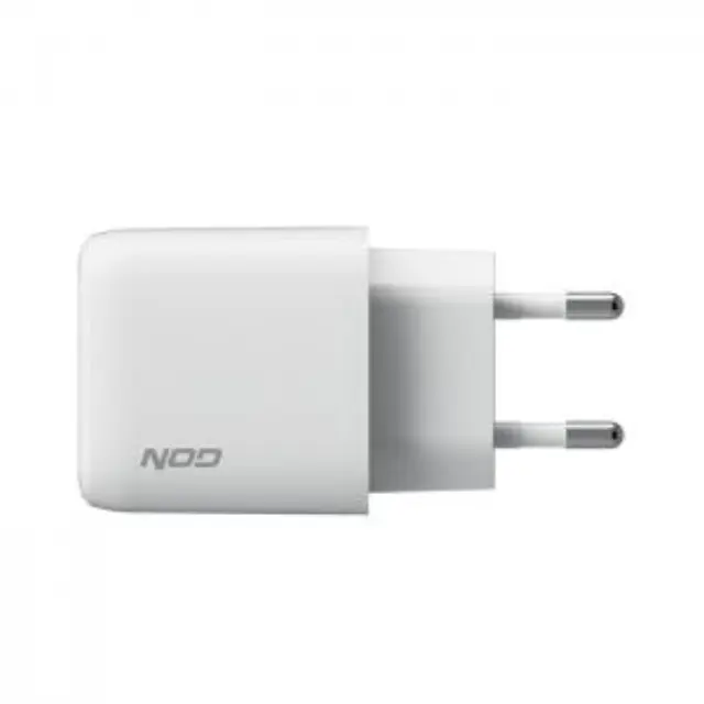 Universal οικιακός φορτιστής USB-A QC3.0 & USB-C PD3.0 20W, σε λευκό χρώμα. 3