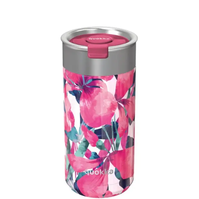 Κούπα Θερμός ανοξείδωτη Quokka Thermal SS Coffee Tumbler Boost Pink Bloom 400ml 41376