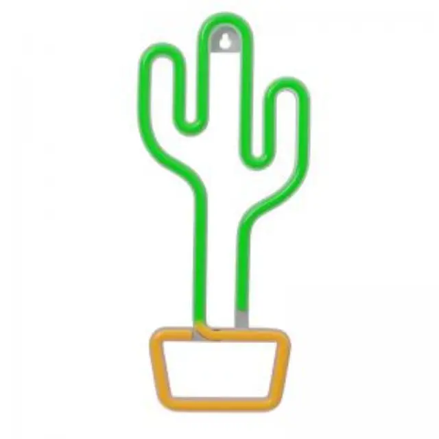 Neon LED Forever Light FLNE02 CACTUS (USB/Μπαταρίας & On/Off) Πράσινο N68166 2
