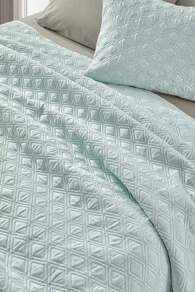 ΣΕΤ ΚΟΥΒΕΡΛΙ KING SIZE (250×240) ΜΕ ΜΑΞΙΛΑΡΟΘΗΚΗ (50×50) TEMPEST MINT GUY LAROCHE 3
