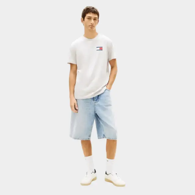 Tommy Hilfiger - Ανδρικό T-shirt Th Essential Flag Tee Regular Fit DM0DM20740-P08 Γκρι - 2XL 3