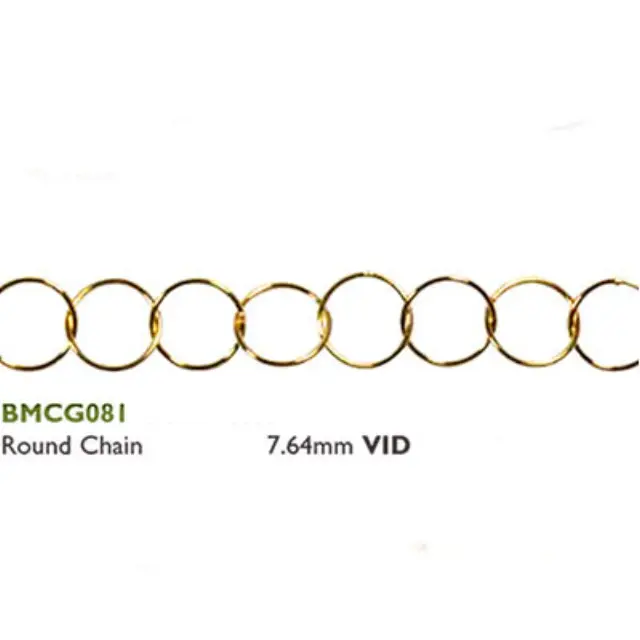 Αλυσίδα Round 7.64mm Gold Plated ~0.5m