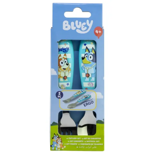 Bluey Yummy Σετ Παιδικών Μαχαιροπίρουνων 2 Τεμαχίων