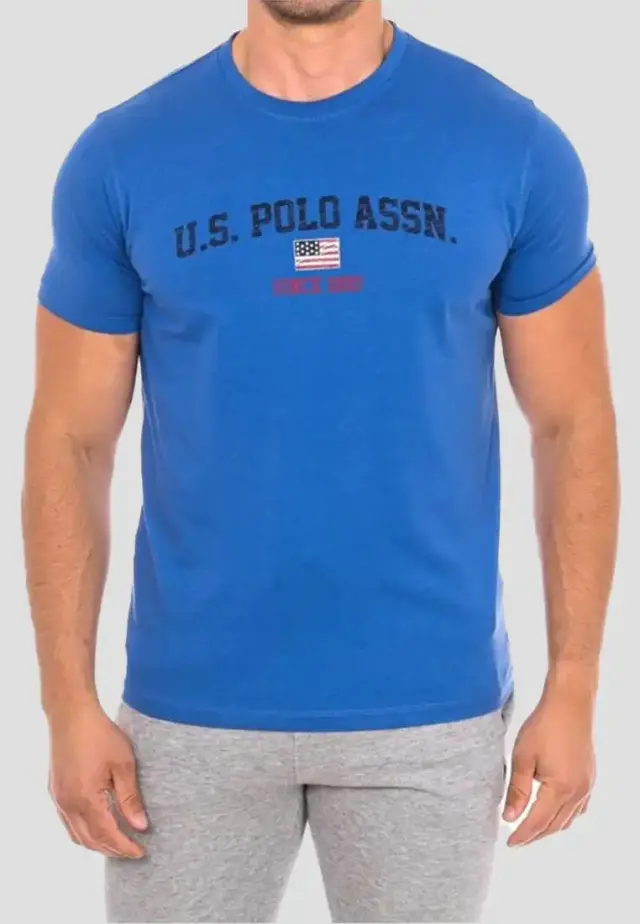 U.S. Polo Assn. - Ανδρικό T-shirt Mick Regular Fit 61504-49351-137 Μπλε - 2XL
