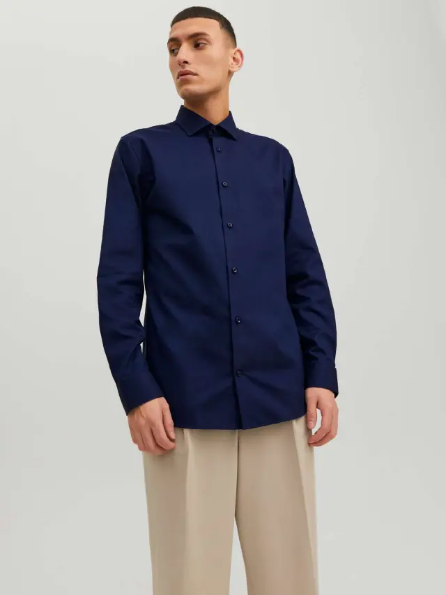 JPRBLAPARKER SHIRT L/S NOOS Perfect Navy