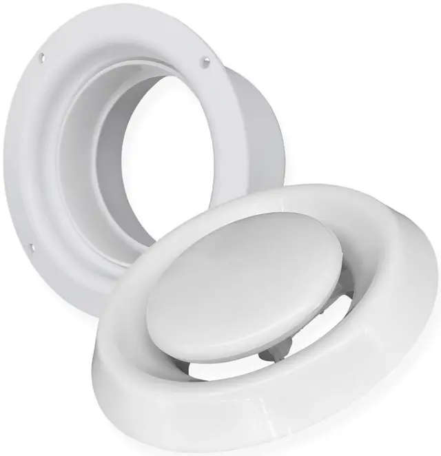 Europlast VD125 Αεροβαλβίδα Προσαγωγής ή Απαγωγής Αέρα Πλαστική Λευκή 3