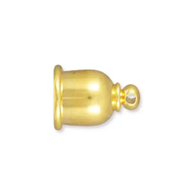 Ακροδέκτης - 12x8mm - Εσωτ.Διαμ. 6mm - Gold Plated - 2τεμ