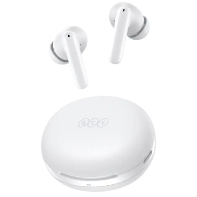 QCY T13 ANC 2 White – TWS 28dB active noise canceling 10mm drivers, BT 5.3 30 hours True Wireless
