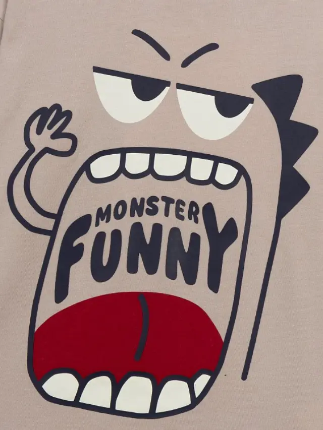 Παιδική Μπλούζα για Αγόρια Funny Monster ΠΡΑΣΙΝΟ 2