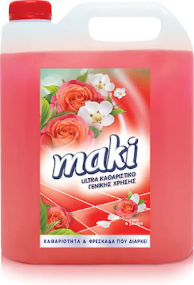 Maki Επαγγελματικό Καθαριστικό Υγρό Γενικής Χρήσης 4lt rose και jasmin.