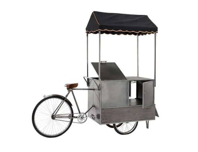 Μεταλλική κονσόλα & Wine Βar Sales Bike (84220) με τέντα και διαστάσεις 215x60x205cm 84220 3