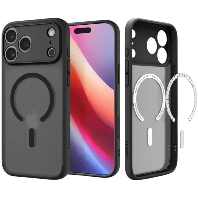 Θήκη TPU & PC Spigen Apple iPhone 18 Pro Max/ 17 Pro Max MagSafe Ultra Hybrid Frost Μαύρο N71798