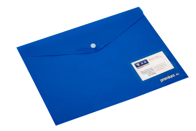 Φάκελος με κουμπί A4 T180 Cardhol Μπλε / 34653 (A & G)