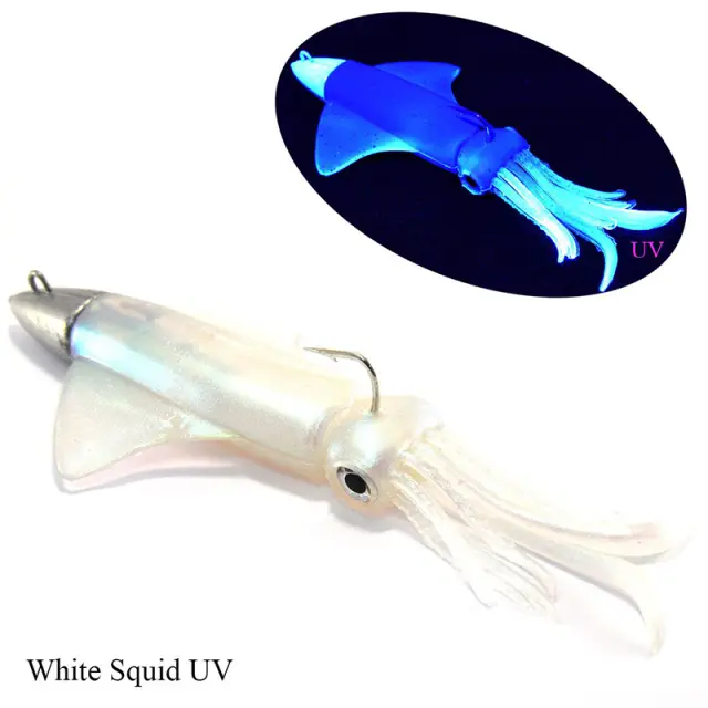 Καλαμάρι Σιλικόνης GT BIO Kalamy Squid 150gr White Squid UV