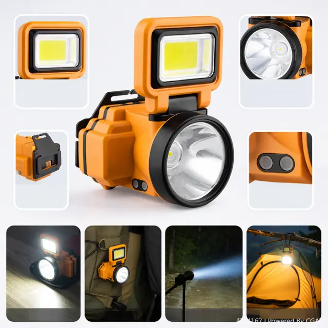 Επαναφορτιζόμενος φακός εργασίας LED - T719 COB - 051229 2