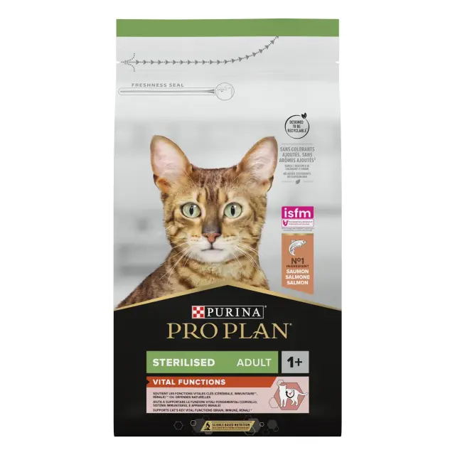 Purina Pro Plan Sterilised Vital Functions Ξηρά Τροφή Γάτας με Σολομό 1.5kg