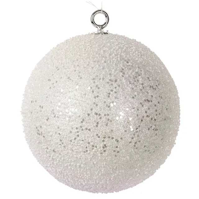 Μπάλα Decor Με Χιόνι Λευκό 15cm
