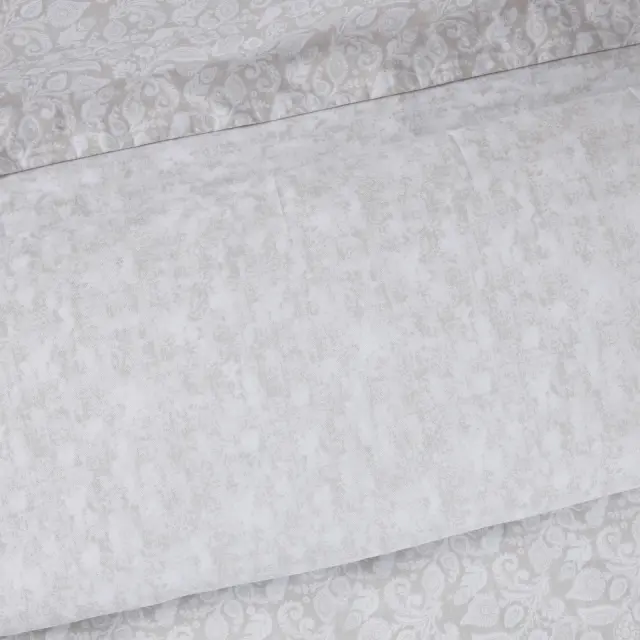 Σετ Σεντόνια 260x280 King Size Happy Das Home 9678 Taupe-White 100% βαμβακερόΧωρίς Λάστιχο 2