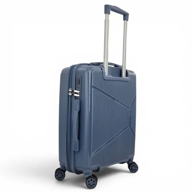 Βαλίτσα Καμπίνας Playfulbags PP001C 55x40x20+5cm Πολυπροπυλενίου Max 50L - Ροζ/Χρυσό 3