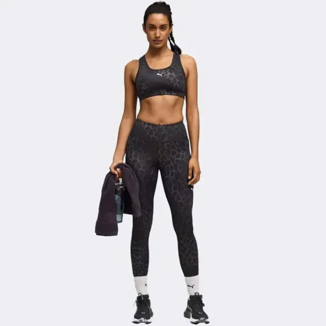 Puma Women's 4Keeps Spotted Haze Mid Bra Μαύρο 528511-01 (Puma) - Large 3