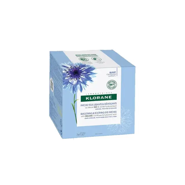 Klorane Smoothing and Relaxing Patches Επιθέματα για τα Μάτια Κατά της Κόπωσης, 7 Ζευγάρια