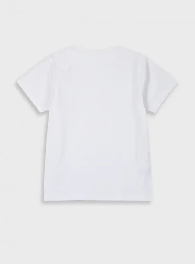 Baby 6 μηνών έως 4 ετών Unisex κοντομάνικη φανέλα | ΛΕΥΚΟ 2
