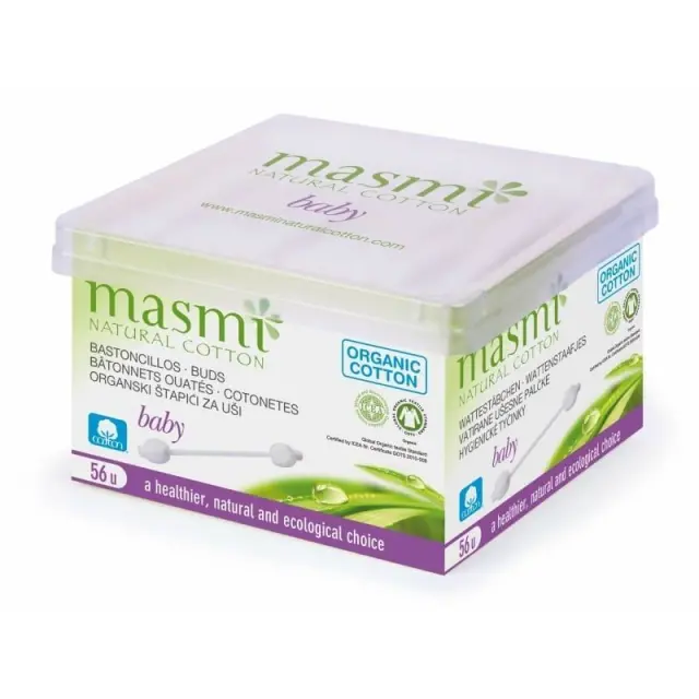 Masmi Organic Cotton Buds Baby Safety Με βιοδιασπώμενο χαρτί FSC