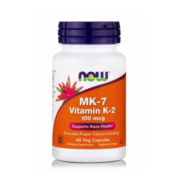 Now Foods MK-7 Vitamin K-2 Βιταμίνη για την Υγεία των Οστών 100mcg 60 φυτικές κάψουλες