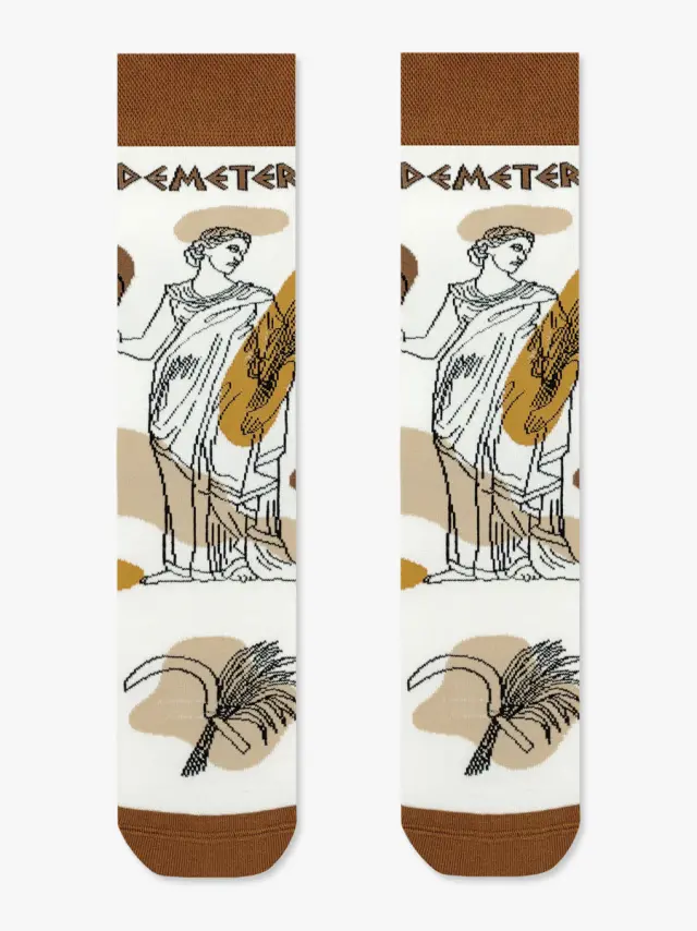 Κάλτσα Βαμβακερή με Σχέδια Demeter The Greek Goddess NODO - ONE SIZE